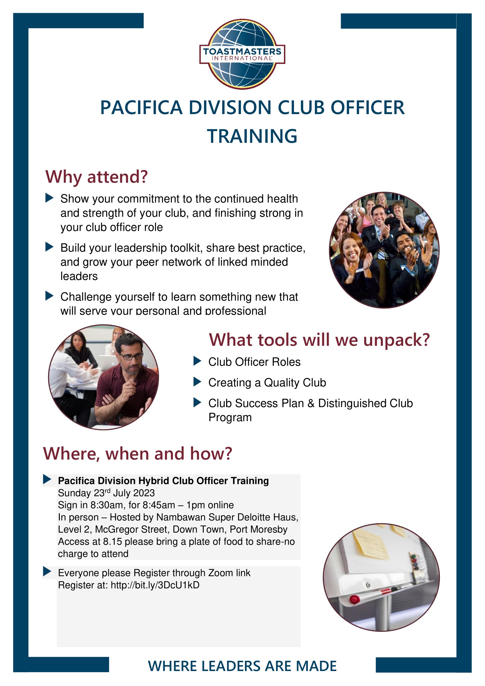 Pacifica Division Club Officer Training Toastmasters District 69